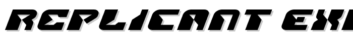 Replicant Expanded Italic font